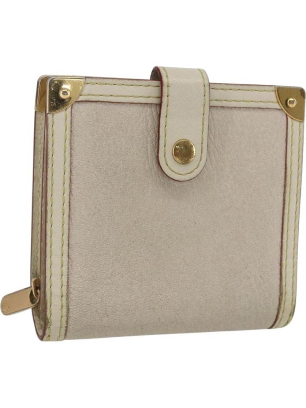 LOUIS VUITTON Suhari Compact Zip Wallet Leather Ivory M91831